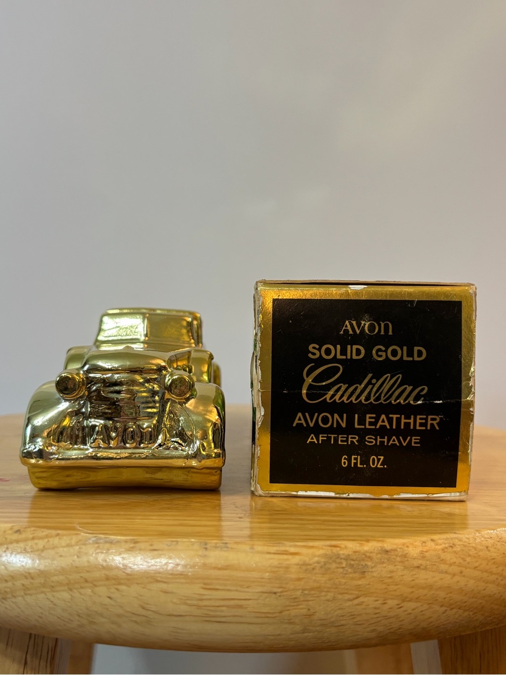 Avon Gold Cadillac After Shave Collectible Bottle With Box